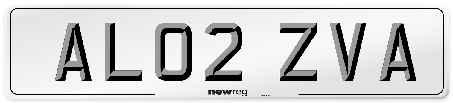 AL02 ZVA Number Plate from New Reg